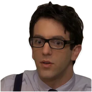 🙁 27eeb485 Ryan Howard The Office the office, ryan howard, terkejut, kaget, lucu, acara tv telegram sticker