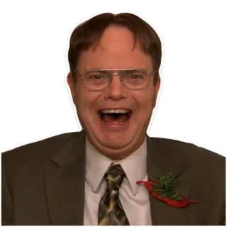 😁 4e7b44b5 Dwight Schrute The Office Dwight, Schrute, The Office, NBC, Acara TV, Komedi telegram sticker