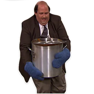 🥣 5331d789 Kevin Malone The Office Kevin Malone, The Office, Cabai, Komedi, Panci telegram sticker