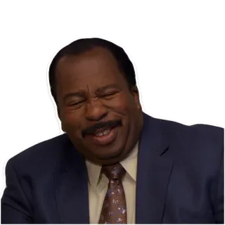 😆 fd00d72e Stanley Hudson The Office stanley hudson, the office, komedi, tersenyum, tertawa telegram sticker