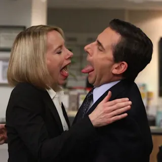 👩‍❤️‍💋‍👨 5c455ea6 The Office, Michael Scott, The Office, Jenna Fischer, Pam Beesly telegram sticker