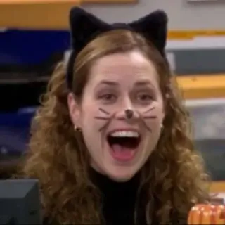 🐈‍⬛ 9b857220 mèo, halloween, trang phục, phụ nữ, văn phòng, hài hước telegram sticker