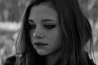 🎫 b64147b5 @ThePain 여자, 슬픈, 초상화, 흑백, 얼굴, 소녀 telegram sticker