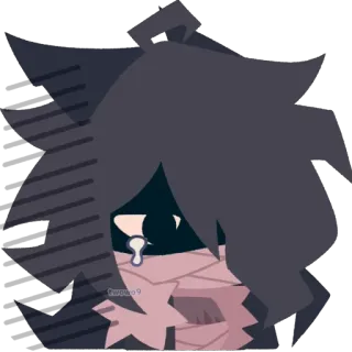 😢 49b9c99f грустный, плачущий, бинты, аниме, манга telegram sticker