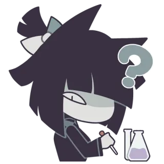 🌟 6875b6eb мультфильм, вопрос, наука, лаборатория, химик telegram sticker