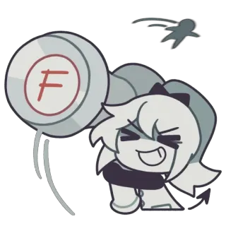 😆 b9c91407 персонаж, мультфильм, девочка, йо-йо, игривый telegram sticker