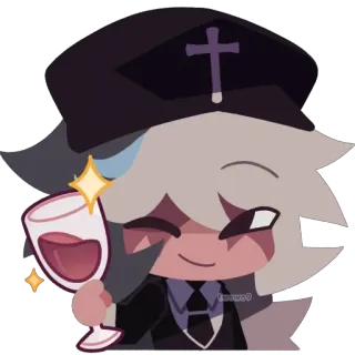 🥂 fcabbeba Аниме, Мультфильм, Крест, Тост, Вино, Клерик, Персонаж telegram sticker