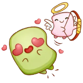 😍 28f8a1ec valentinstag, liebe, amor, herzen, süß, kawaii, engel telegram sticker