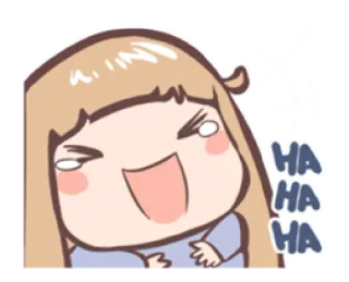 😂 8247684e HA HA HA ridere, divertente, cartoni animati, felice, gioioso, anime whatsapp sticker