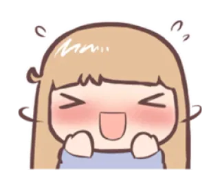 🤣 a706b254 Cartone animato, Carino/a, Anime, Felice, Eccitato/a, Femminile whatsapp sticker