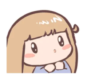 😯 a75e3bd9 Anime, Adesivo, Carino, Cartone animato, Ragazza whatsapp sticker