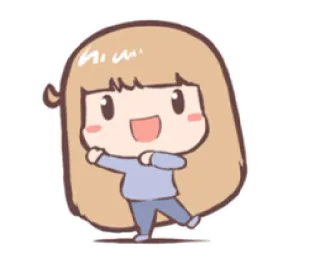 😃 d64a4cec adesivo, cartone animato, ragazza, carino, personaggio, anime whatsapp sticker