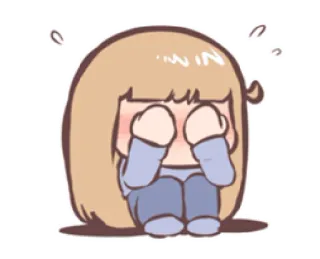 😪 d8039ff4 Chibi, Anime, Kawaii, Spaventato, Carino, Nervoso, Arrossire whatsapp sticker