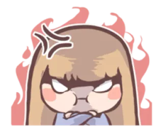 😡 feb23b9a arrabbiato, matto, infastidito, frustrato, cartone animato, personaggio, anime, contrariato whatsapp sticker