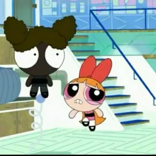 🎀 08e3a2e4 Blossom The Powerpuff Girls Kreskówka, Atomówki, Bójka, Bajka, Animacja telegram sticker