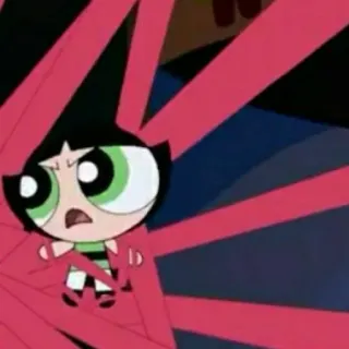 🎀 75157820 Buttercup The Powerpuff Girls kreskówka, animowany, superbohater, Atomówki, Bójka telegram sticker