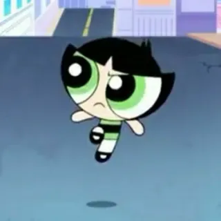 🎀 a8a5a7b7 Buttercup The Powerpuff Girls kreskówka, animowany, słodki, dziewczyna, superbohater, jaskier telegram sticker