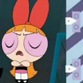 🎀 c6362328 Blossom Powerpuff Girls kreskówka, Atomówki, Bójka, zły telegram sticker