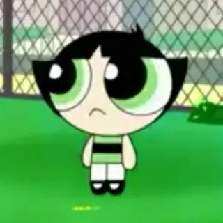 🎀 cdffb709 Buttercup The Powerpuff Girls Kreskówka, Animacja, Atomówki, Bójka, Zielony telegram sticker