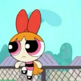 🎀 f5677fcc Blossom The Powerpuff Girls Kreskówka, Blossom, Atomówki, Postać telegram sticker