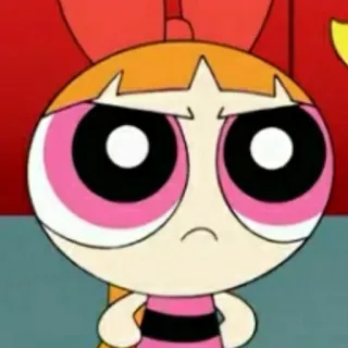 🎀 ff332481 Blossom The Powerpuff Girls Kreskówka, Dziewczyna, Zła, Bójka, Atomówki telegram sticker