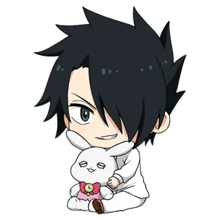 😜 090b43f7 Ray The Promised Neverland Anime, Personnage, Dessin animé, The Promised Neverland, Ray whatsapp sticker
