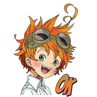 👍 244a5a65 Emma The Promised Neverland OK Anime, The Promised Neverland, Emma, Manga whatsapp sticker