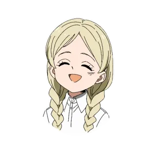 😄 49401e07 Krone The Promised Neverland Anime, Dessin animé, The Promised Neverland, Krone whatsapp sticker