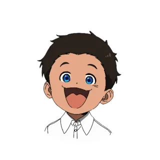 😄 eff94da2 Norman The Promised Neverland Anime, The Promised Neverland, Norman, Personnage, Garçon, Animation whatsapp sticker