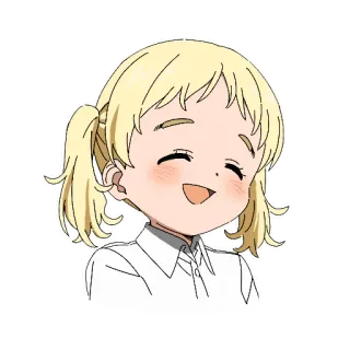 😊 f3ccda39 animé, fille, blonde, dessin animé, mignon, joyeux whatsapp sticker