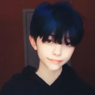 🍂 aa4b550d retrato, pessoa, anime, cabelo preto whatsapp sticker