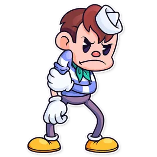 😡 37328c16 卡通, 水手, 角色, 插图 telegram sticker