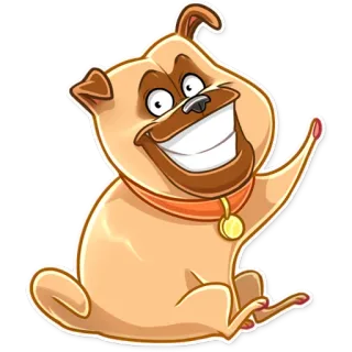👍 2751be50 dog, cartoon, animal, pug, pet, sticker telegram sticker