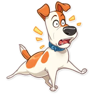 😨 5add5368 Max The Secret Life of Pets dog, cartoon, pet, animated, animal telegram sticker