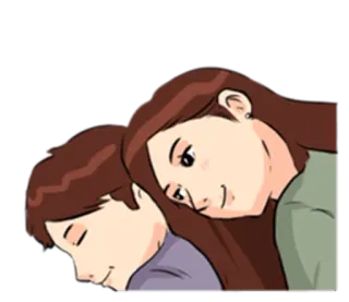 🙂 16c06c4b Paar, Liebe, Beziehung, Zuneigung, Umarmung, Cartoon, Frau, Mann telegram sticker