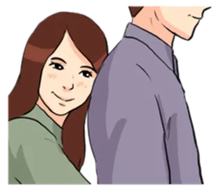 💏 6838a263 Paar, Liebe, Beziehung, Zuneigung, Romantik, Cartoon, Illustration telegram sticker