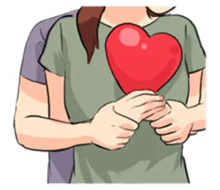 💑 d6d336b9 liebe, herz, paar, umarmung, romantik, beziehung telegram sticker