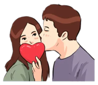 💑 daf7da6d Liebe, Kuss, Herz, Paar, Romantik, Beziehung telegram sticker