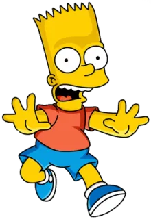 😊 5af8d295 Bart Simpson The Simpsons dibujos animados, niño, Simpson, personaje telegram sticker