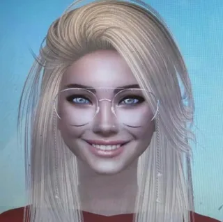 🤡 0f7a4c19 mulher, loira, óculos, avatar, retrato whatsapp sticker