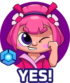 🎮 1e7faa29 YES! hoạt hình, có, khẳng định, đồng ý, hồng, dễ thương, anime telegram sticker
