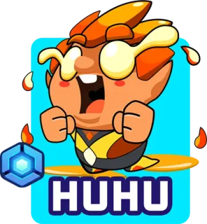 🎮 c003db3f HUHU Hoạt hình, Nhân vật, Huhu, Màu cam, Lửa, Trò chơi telegram sticker