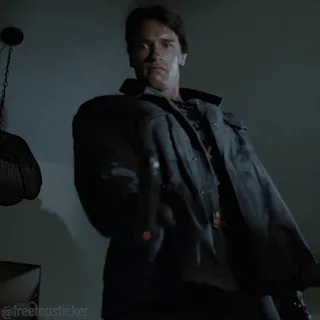 😠 4821c3a5 Terminator The Terminator Терминатор, Арнольд Шварценеггер, Оружие, Фильм, Боевик, Фантастика, 80-е telegram sticker