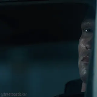 🤨 4de3bb1d @freetopsticker человек, лицо, темный, стикер telegram sticker