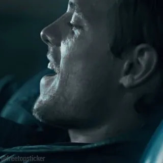 🚀 7ccb6535 freetopsticker лицо, портрет, мужчина, темный, профиль telegram sticker