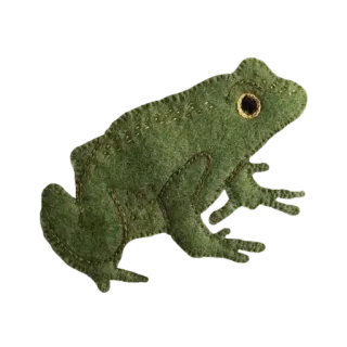 🌟 63eb6196 rana, animale, verde, anfibio, adesivo, feltro telegram sticker