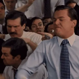 The Wolf of Wall Street by @michaelgotsomestickers whatsapp stickers