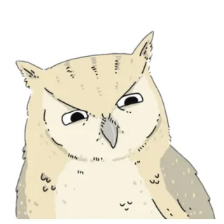 🤔 7e2ae0f7 burung hantu, hewan, burung, stiker, kartun telegram sticker