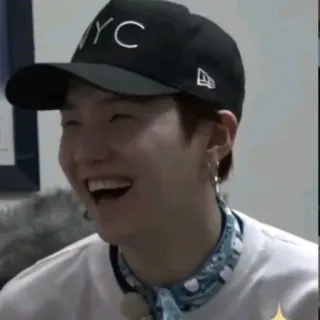 🤠 843f5afa NYC 男, 笑顔, キャップ, ニューヨーク telegram sticker