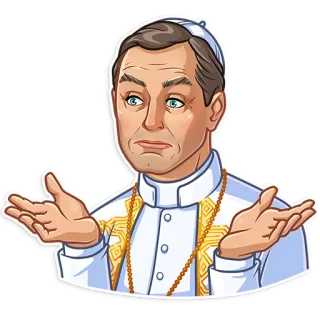 🤷‍♂️ 785a45f2 pape, incertain, jsaispas, confus, catholique, religion whatsapp sticker